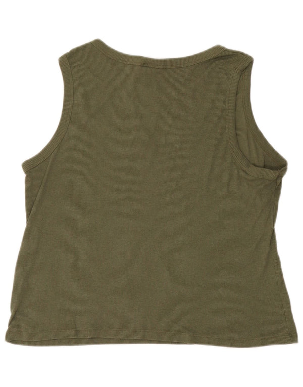 Champion Damen-Top mit Grafik, UK 18, XL, Khaki, Polyester