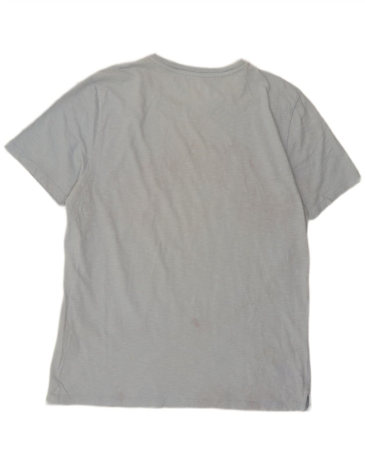 Fat Face Herren-T-Shirt mit Grafik, Größe L, aus blauer Baumwolle