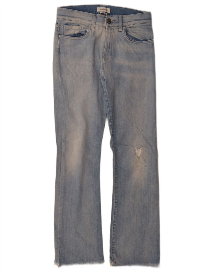 Roy Rogers Damen Distressed Bootcut Jeans W25 L28 Blaue Baumwolle