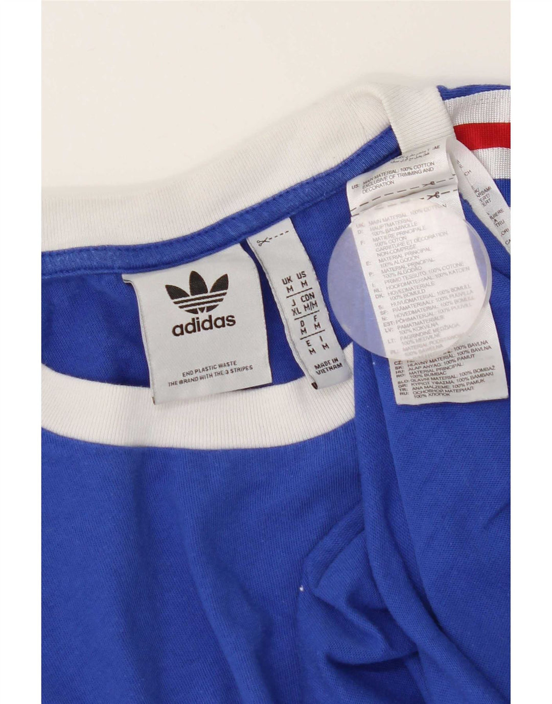 Adidas Herren T-Shirt Top mittelblaue Baumwolle