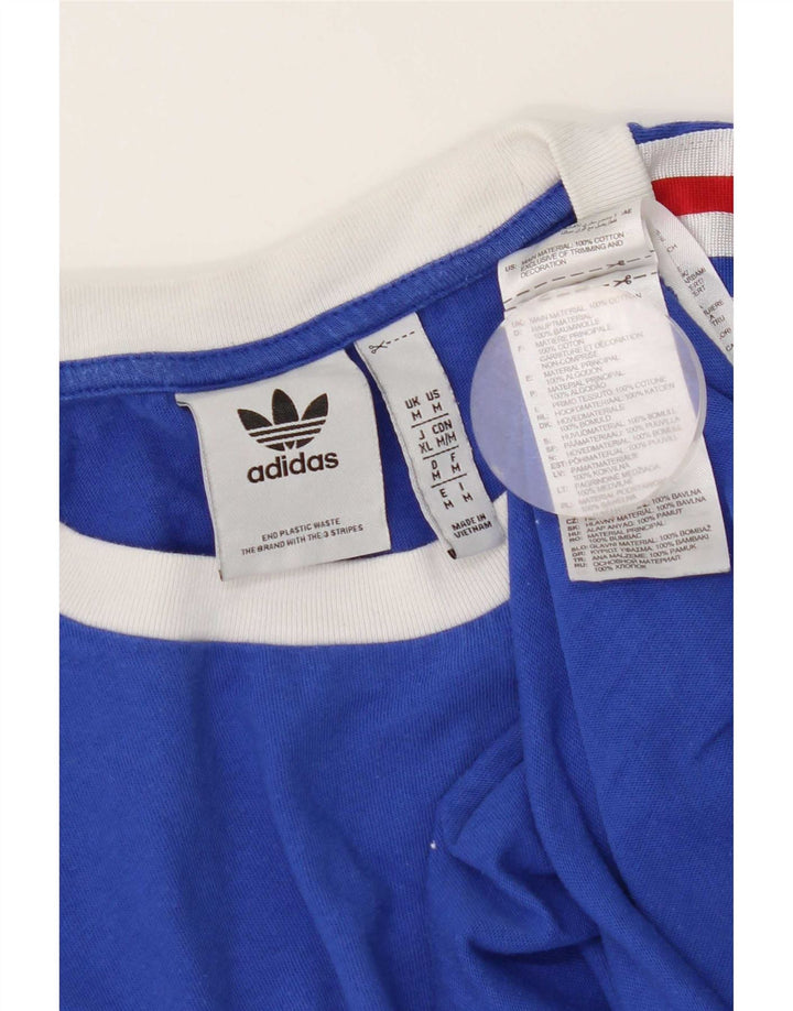 Adidas Herren T-Shirt Top mittelblaue Baumwolle