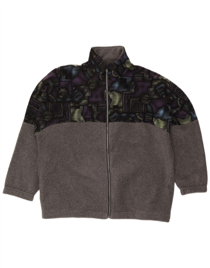 Campagnolo Herren Fleecejacke UK 42 XL Graues geometrisches Polyester