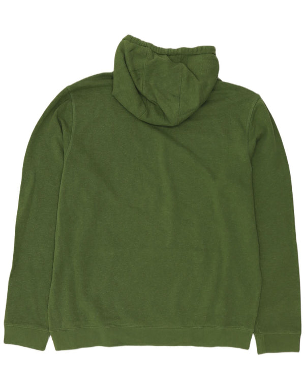 BROOKS BROTHERS Mens Graphic Hoodie Jumper XL Green Cotton