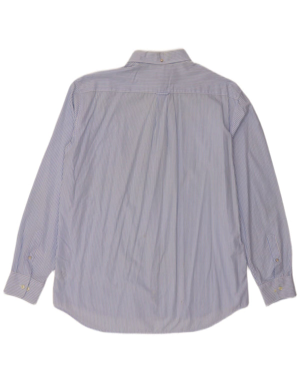 Gant Herren-Hemd mit normaler Passform, Größe 45/46, 18, 2XL, blau gestreift, Baumwolle