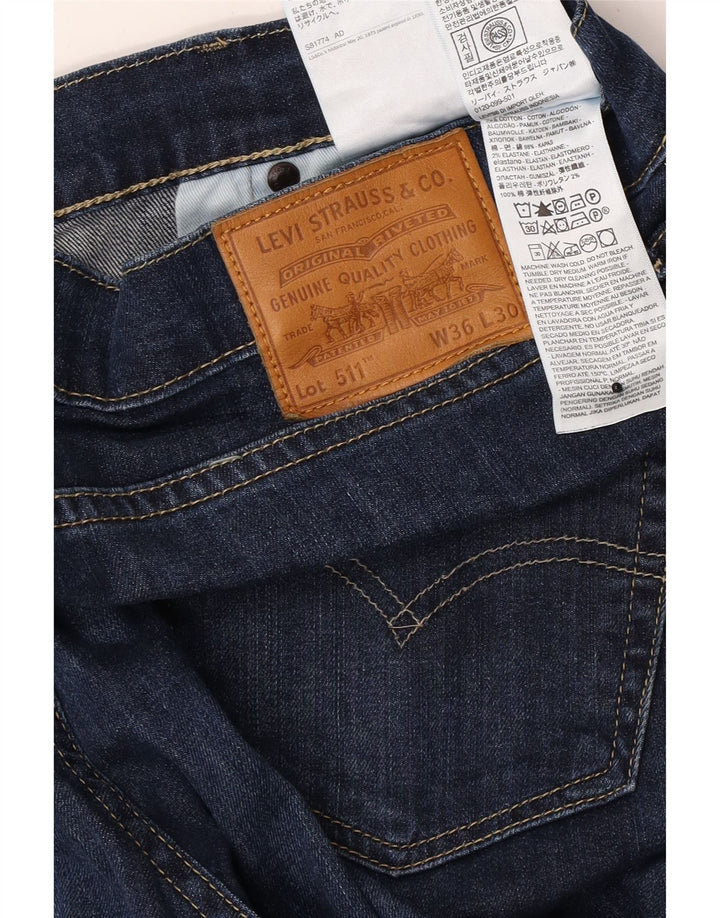 Levi's Herren 511 Slim Jeans W36 L30 Marineblaue Baumwolle