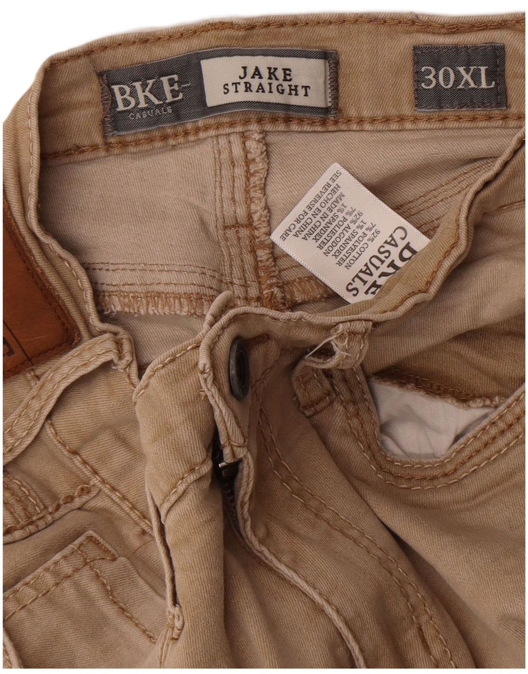 BKE Damen Straight Jeans W30 L34 Braune Baumwolle