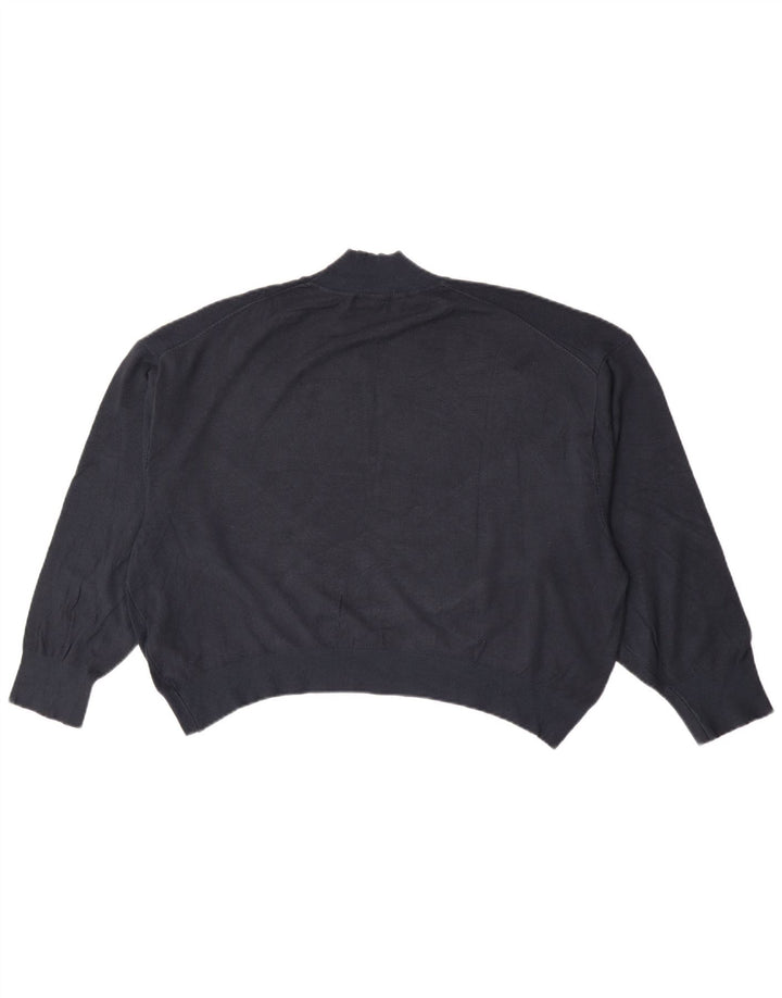 Übergroßer Pullover mit Rollkragen für Damen von Zara, Gr. 40, Marineblau