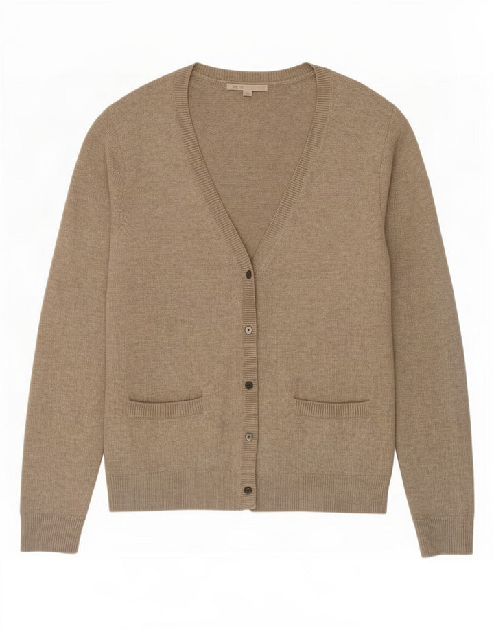 Gap Damen-Cardigan-Pullover UK 16 Large Braunes Nylon