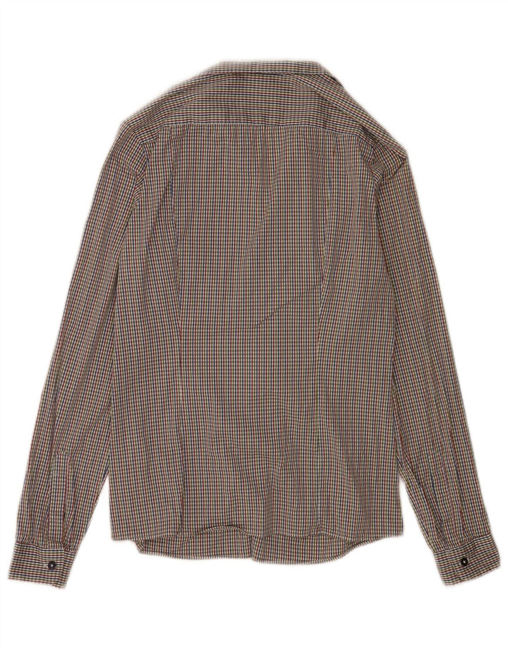 Trussardi Jeans Damen-Blusenoberteil mit Rüschen vorne, UK 6 XS, mehrfarbig