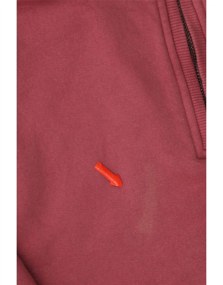 Crew Clothing Damen-Sweatshirt mit Reißverschluss am Hals, mittelrosa Baumwolle