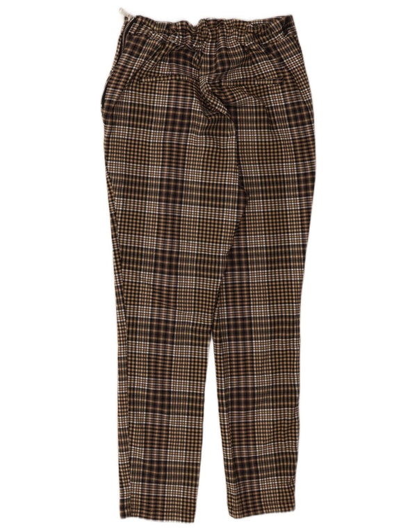 Kurze Hose von Zara für Damen, groß, W30, L24, braun kariert