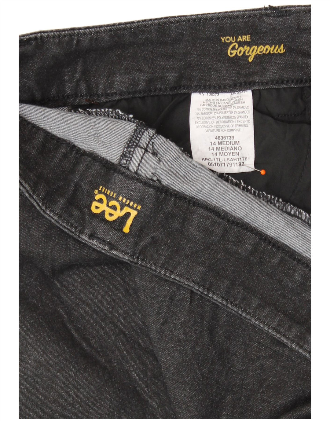 LEE Damen Modern Series Gerade Freizeithose US 14 XL W36 L31 Schwarz