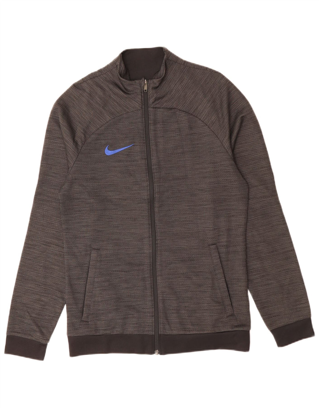 NIKE Herren Dri Fit Trainingsanzug, Oberteil, Jacke, klein, grau geflecktes Polyester