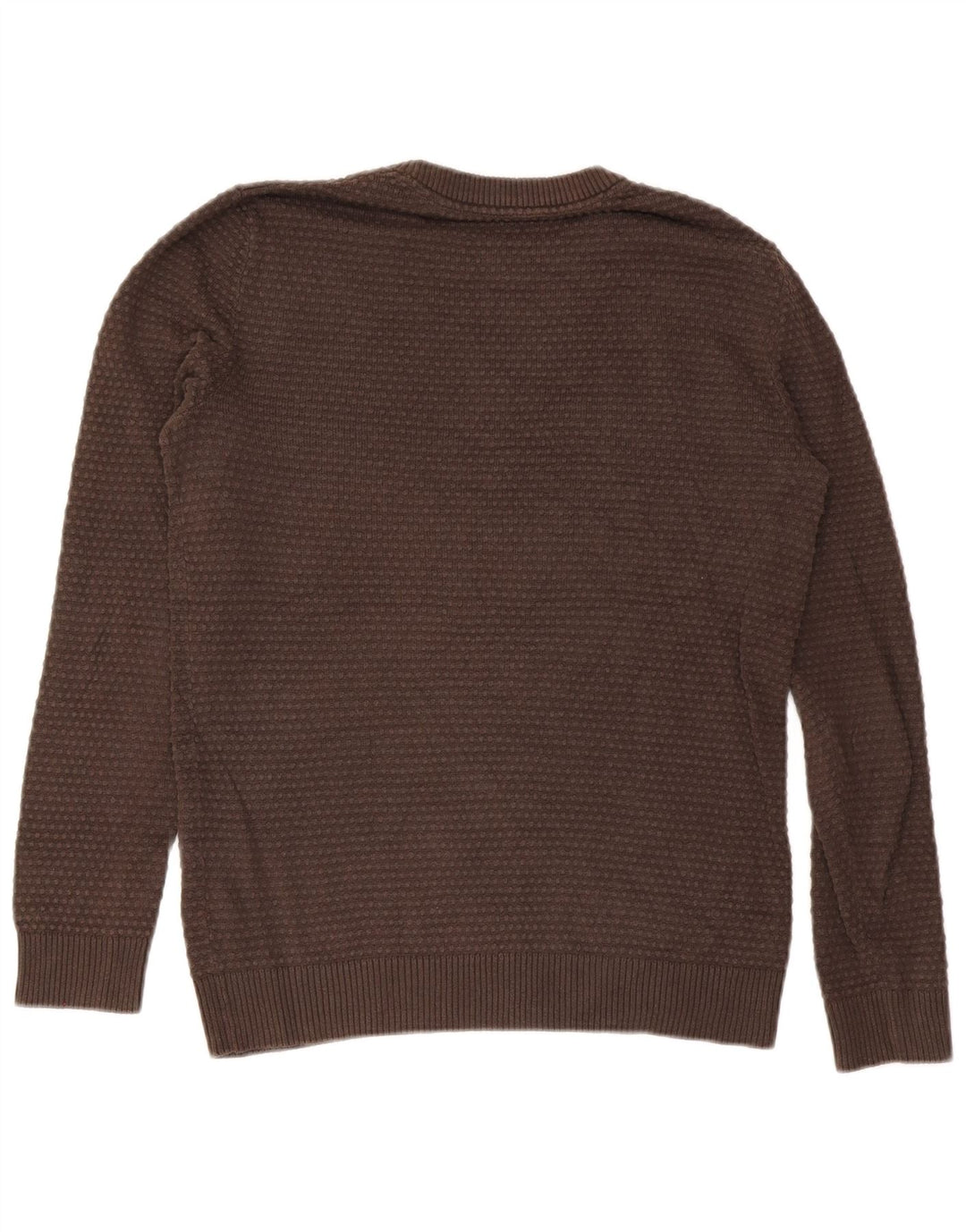 Jack & Jones Herren-Pullover mit Rundhalsausschnitt, mittelbraune Baumwolle