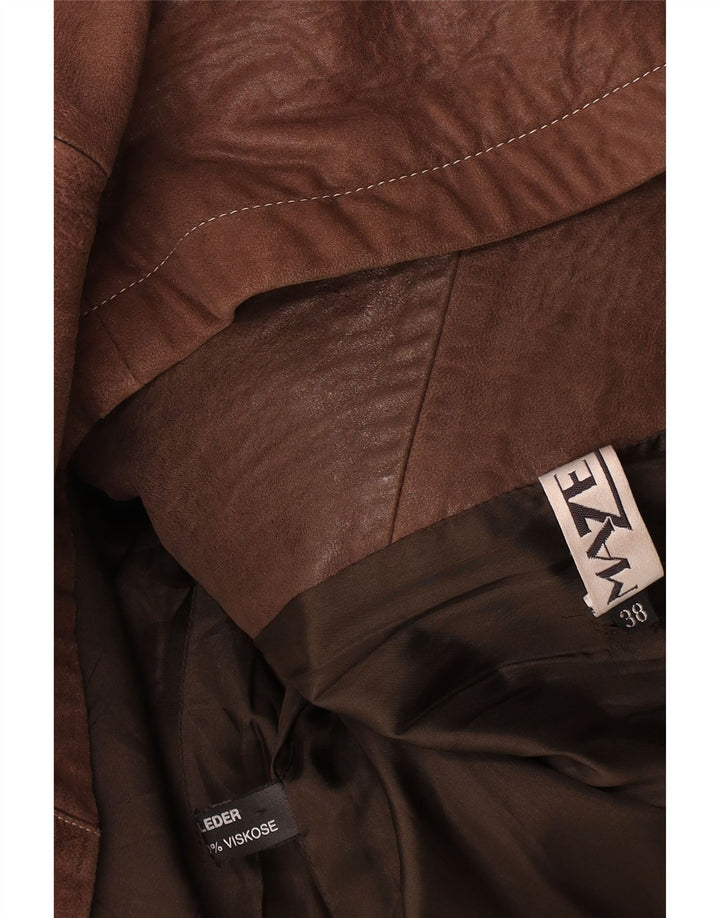 Maze Womens Übergroße Lederjacke EU 38 Mittelbraunes Leder
