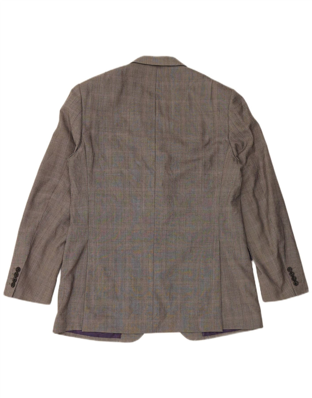 Marks & Spencer Herren-Blazer mit 2 Knöpfen, Gr. 42, groß, grau kariert, Wolle