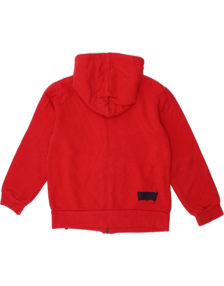 LEVI'S Boys Graphic Zip Hoodie Sweater 5-6 Years Red Cotton Vintage Levi's and Second-Hand Levi's from Messina Hembry 