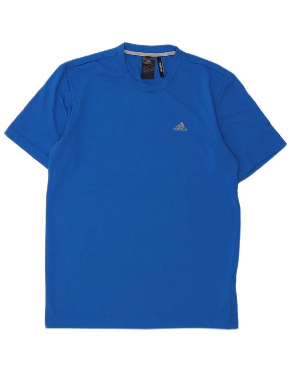 Adidas Herren Climalite T-Shirt Top Small Blau Polyester