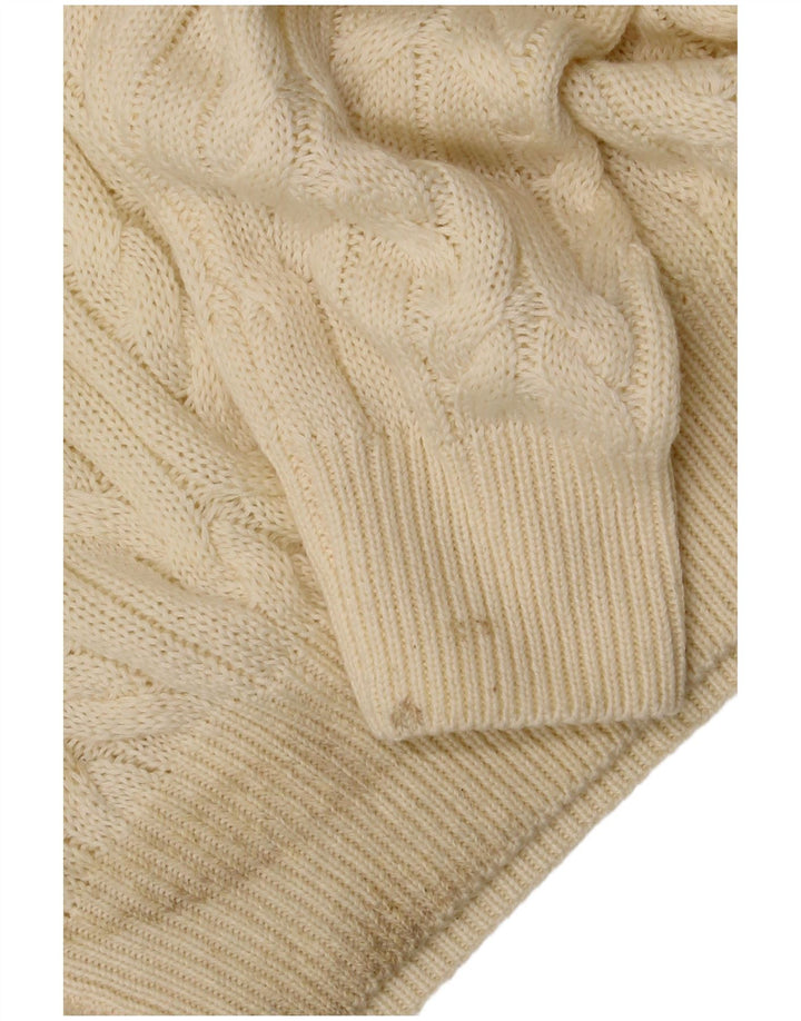 Sonny Bono Herren-Pullover mit Rundhalsausschnitt, XL, cremefarbenes Polyester