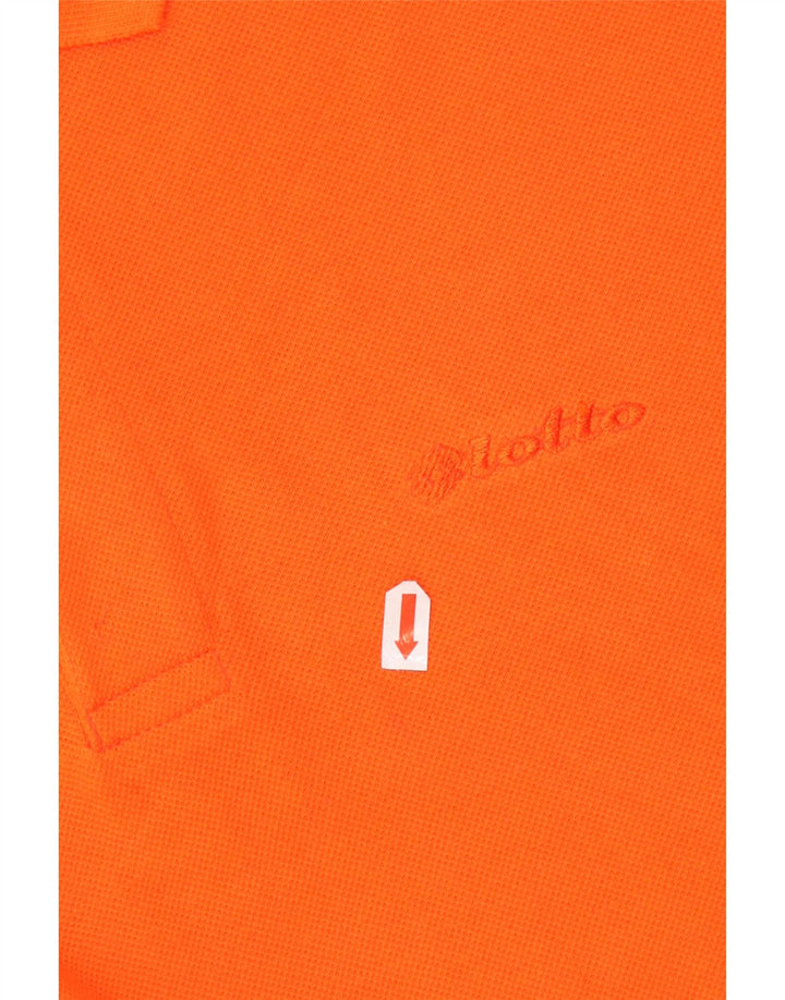 LOTTO Herren-Poloshirt, groß, orange, Baumwolle