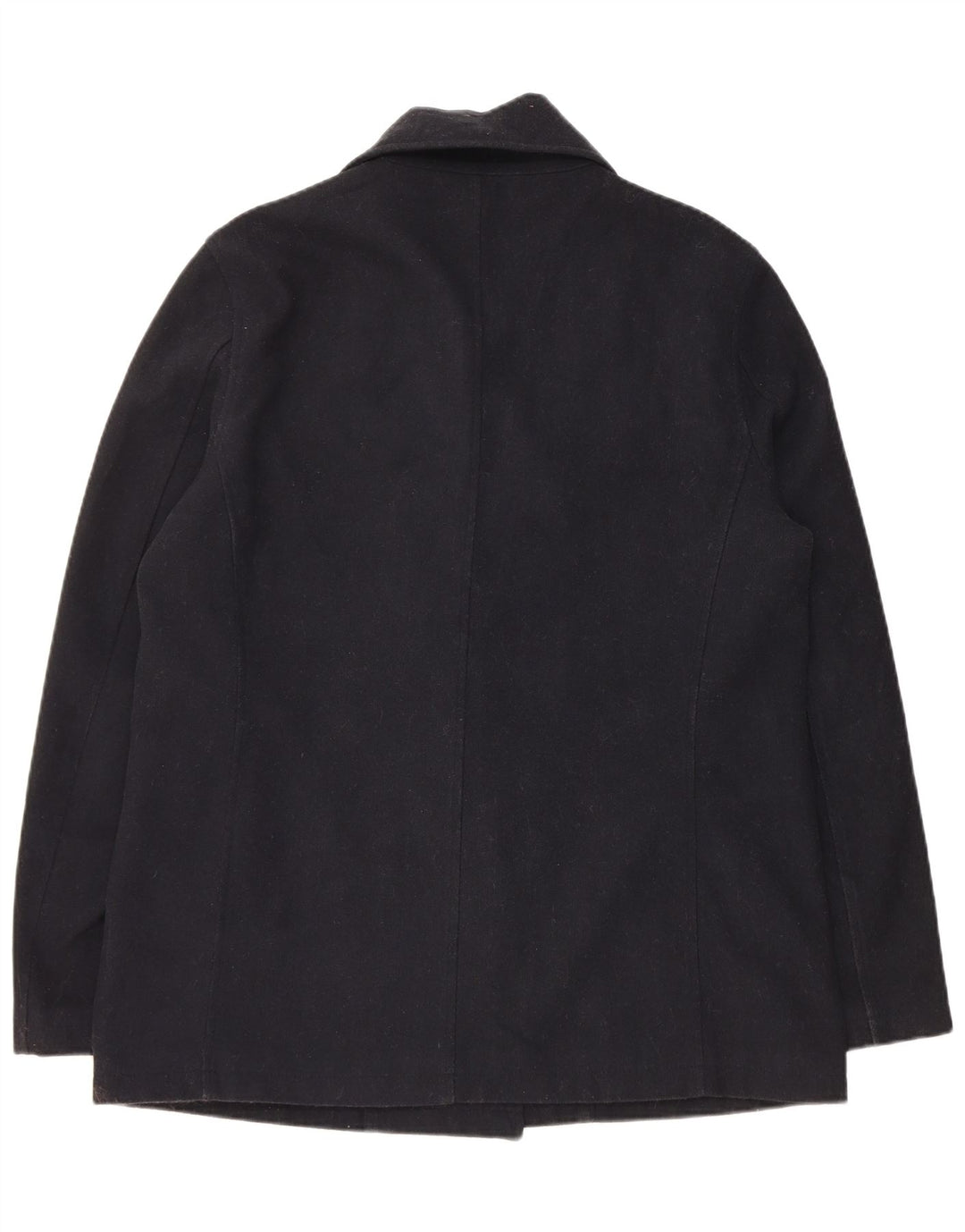 Marks & Spencer Zweireihiger Herrenmantel UK 38 Mittelmarineblaues Polyester