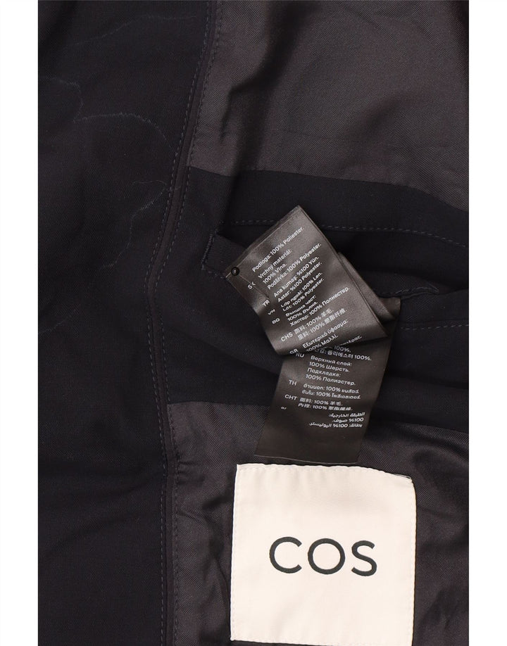 Cos Herren-Blazer mit 2 Knöpfen, EU 46, kleine marineblaue Wolle