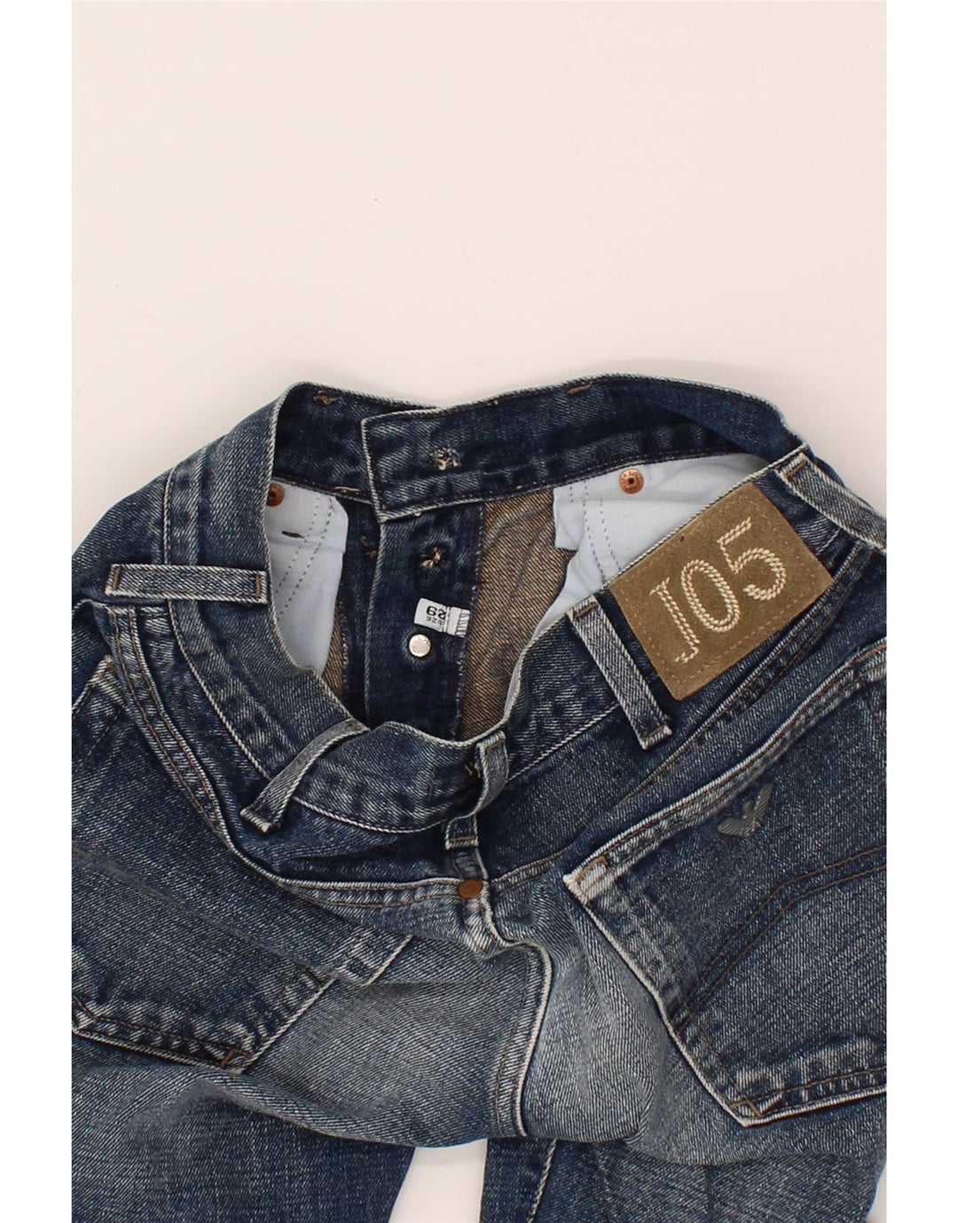 ARMANI JEANS Womens Denim Shorts W29 Medium Blue Cotton Vintage Armani Jeans and Second-Hand Armani Jeans from Messina Hembry 