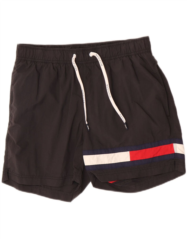 Tommy Hilfiger Herren-Badeshorts mit Grafik, groß, Schwarz, Farbblock