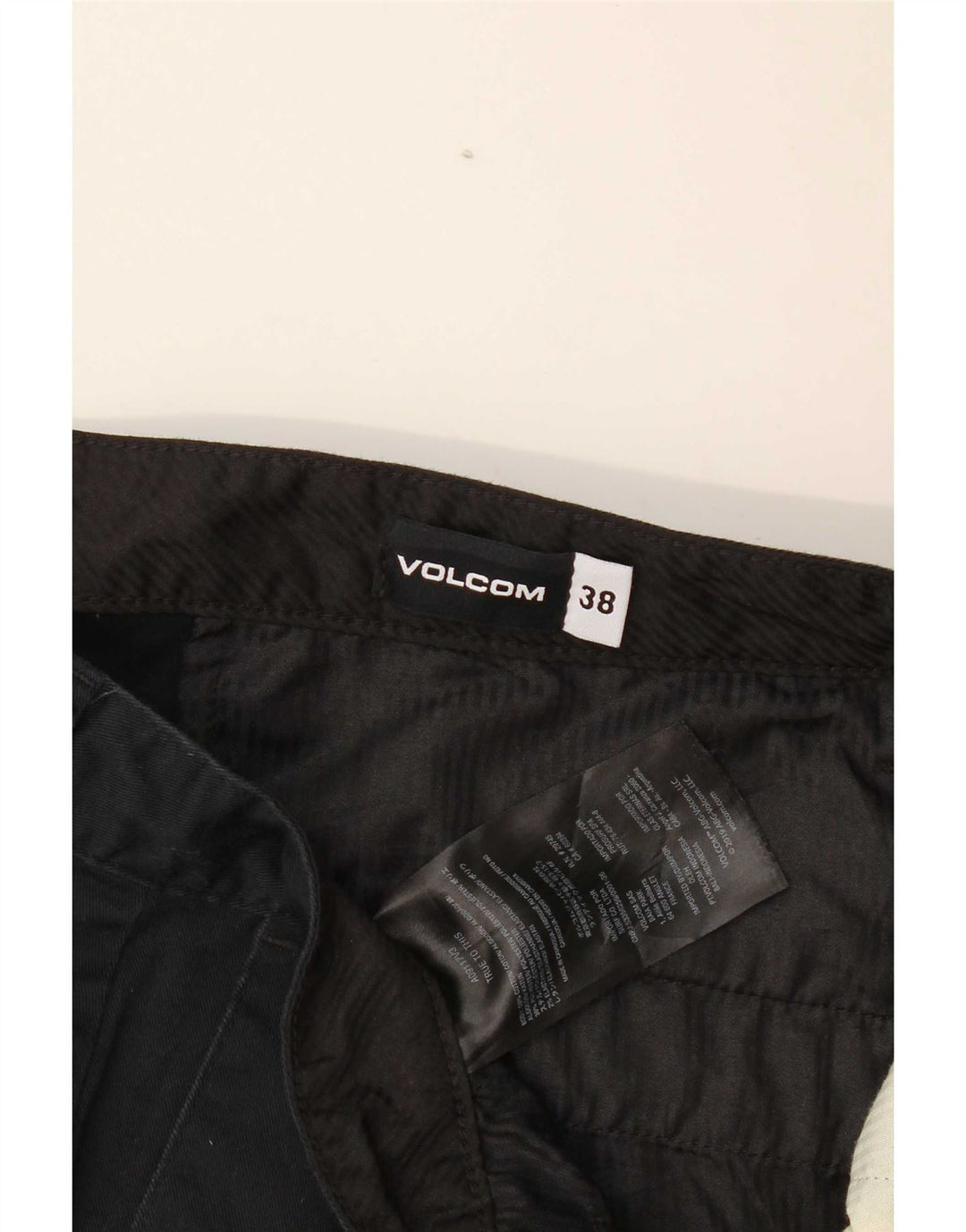 Volcom Herren Chino Shorts W38 XL Schwarz Baumwolle