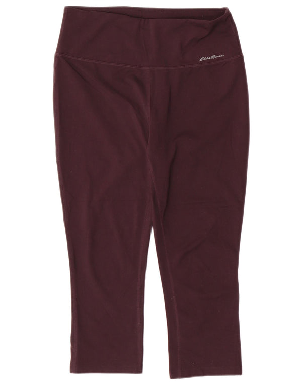 Eddie Bauer Damen Capri-Leggings UK 12 Medium Burgund Polyester
