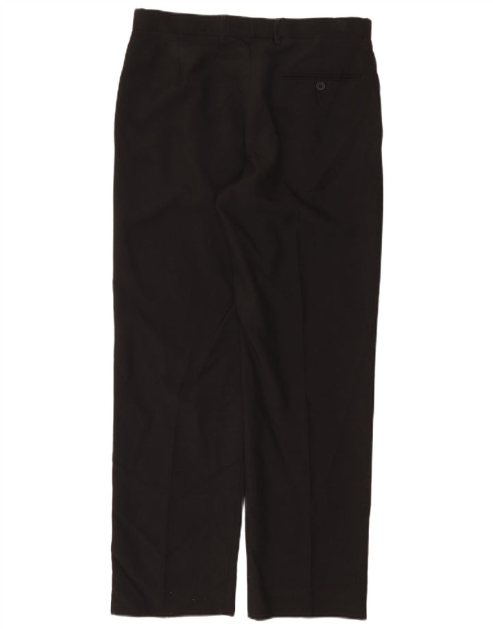 Marks & Spencer Herren-Anzughose, gerade, normale Passform, W32, L31, Schwarz