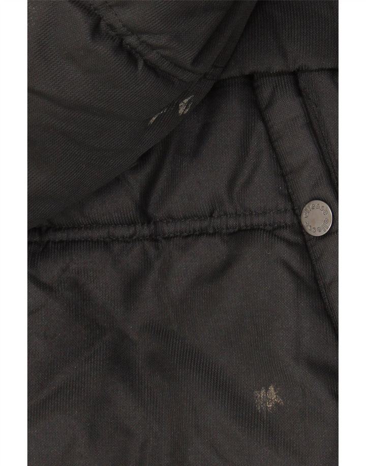 Ellesse Herren-Jacke mit Kapuze, gepolstert, UK 38, Mittelschwarz, Polyester