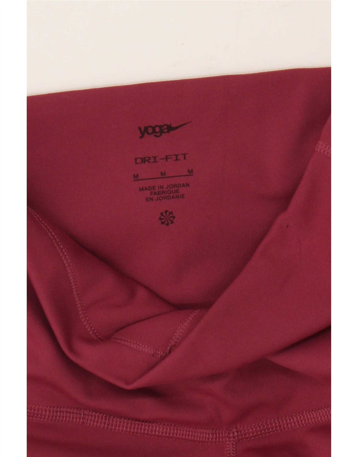 Nike Damen Yoga-Leggings UK 12 Medium Burgund