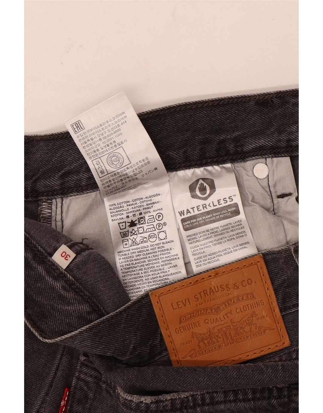 LEVI'S Damen Mini-Jeansrock W30 mittelbraune Baumwolle