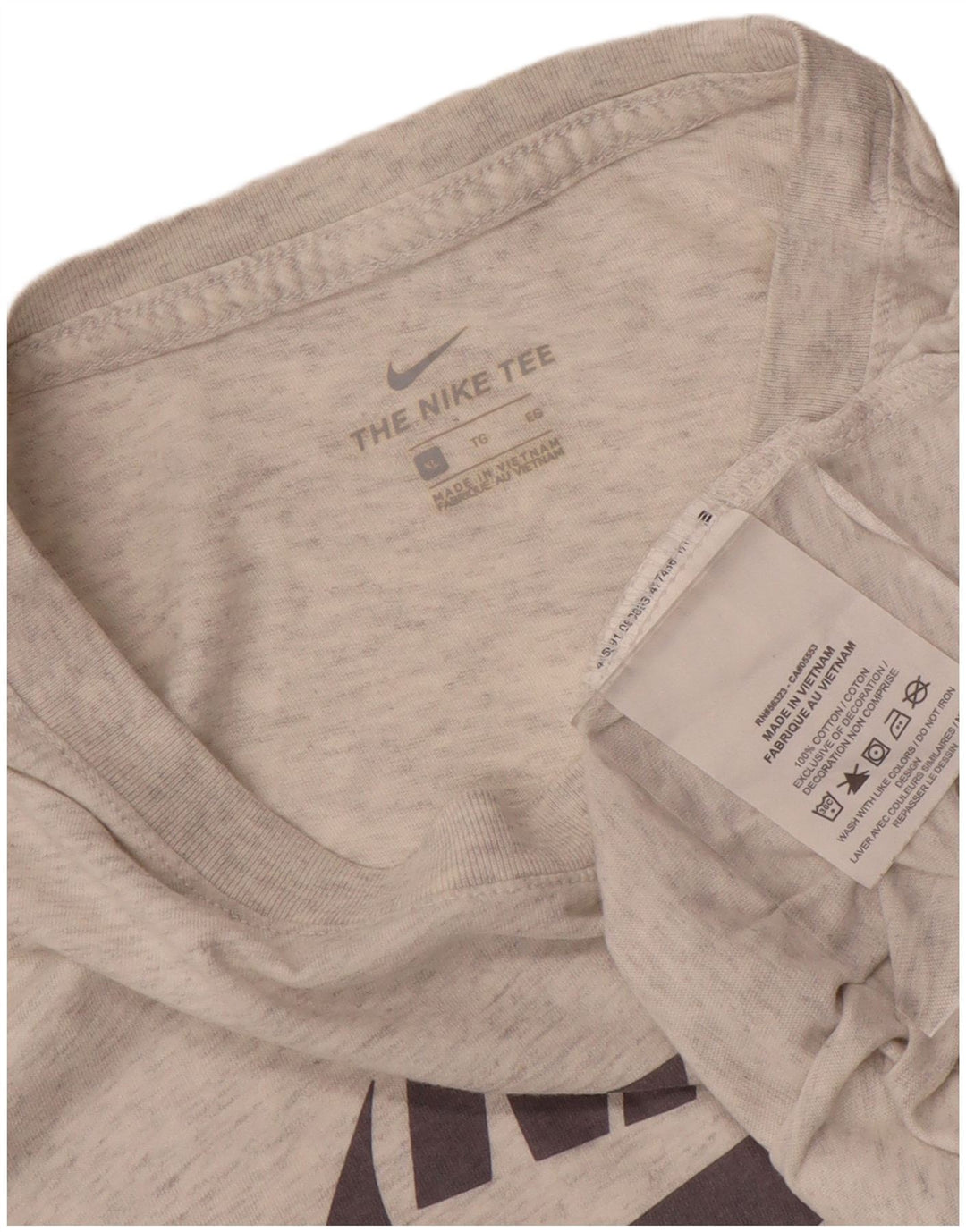 NIKE Damen Grafik-T-Shirt-Oberteil UK 18 XL Grau gefleckte Baumwolle