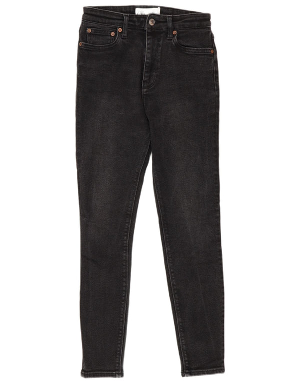 Zara Damen High Rise Skinny Jeans EU 36 XS W26 L26 Grau