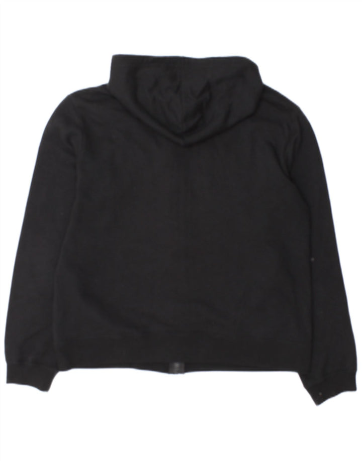 Marks & Spencer Damen-Kapuzenpullover mit Reißverschluss, UK 12, mittelschwarz, Baumwolle