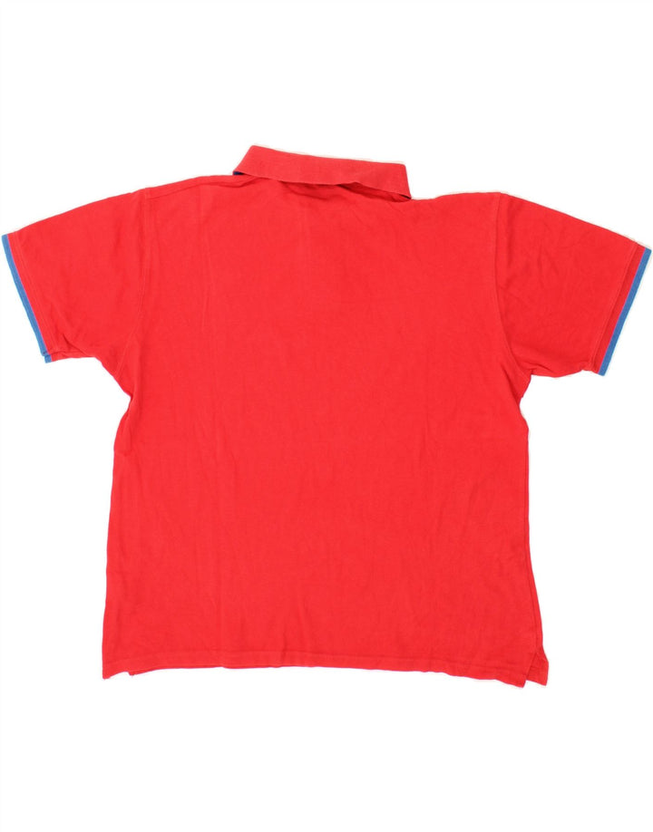 ASICS Mens Polo Shirt 2XL Red Cotton Vintage Asics and Second-Hand Asics from Messina Hembry 
