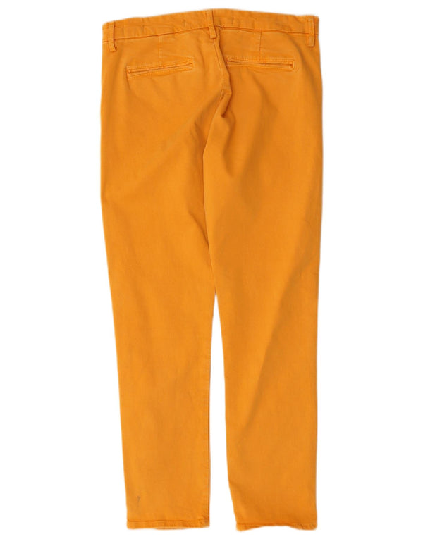Zara Damen Slim Chino Hose EU 36 XS W26 Gelb
