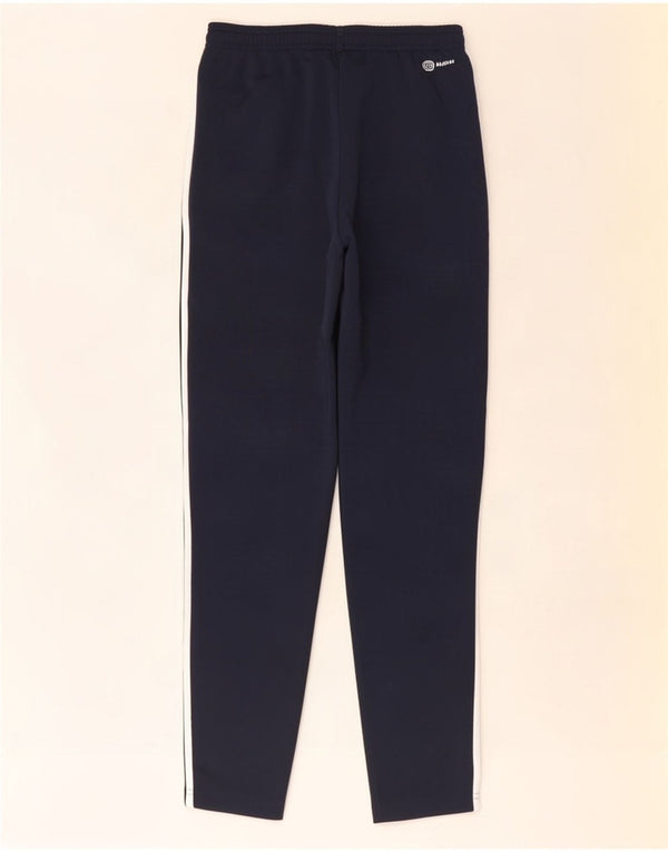 Adidas Girls Tracksuit Trousers 13-14 Years Navy Blue Polyester