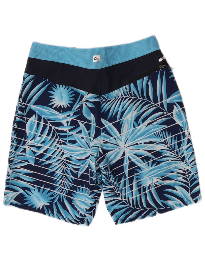 Quiksilver Herren-Badeshorts, klein, blau, geblümt, Polyester