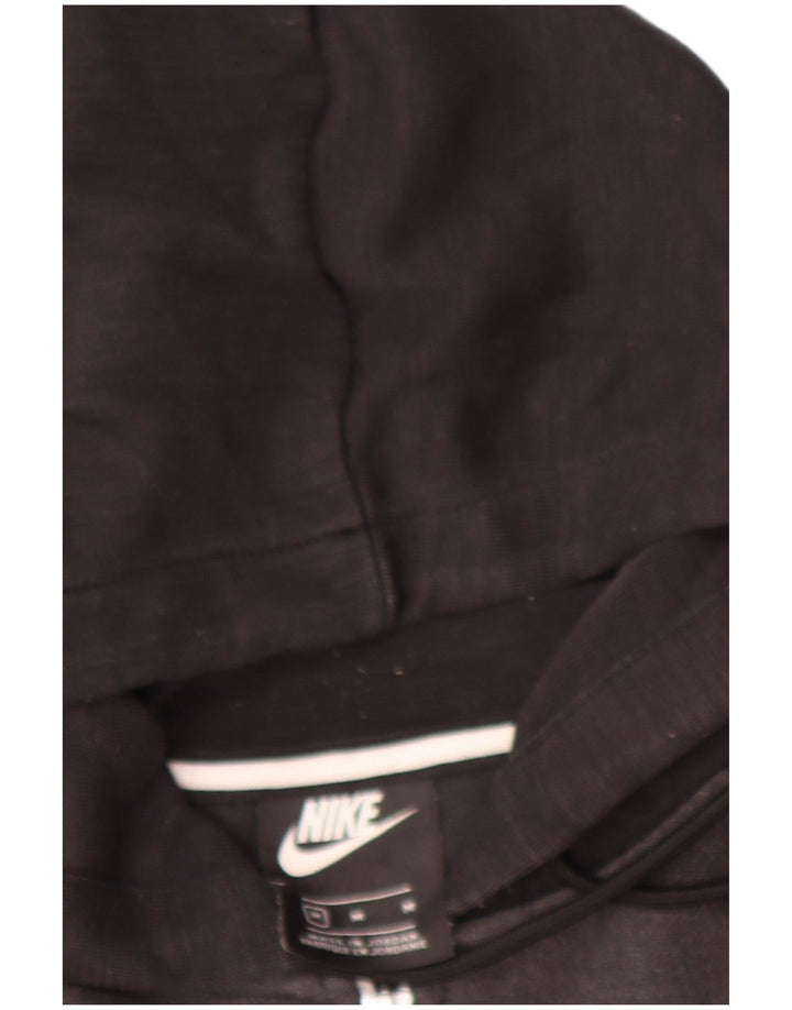 NIKE Mens Zip Hoodie Sweater Medium Grey Colourblock Cotton