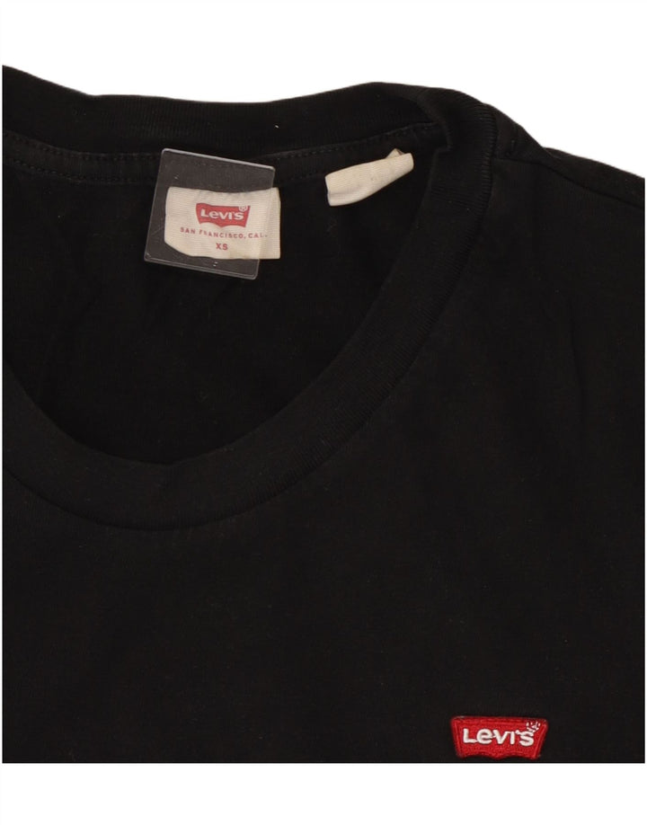 Levi's Damen T-Shirt Top UK 6 XS Schwarz