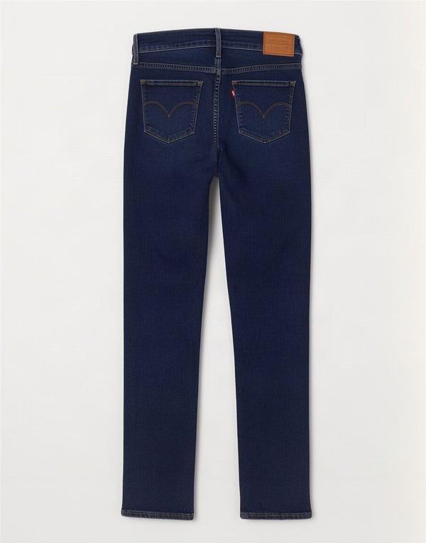 Levi's Damen 712 Slim Jeans W28 L30 Marineblau Baumwolle