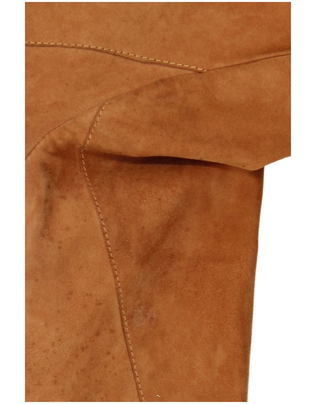 VINTAGE Damen 3-Knopf-Wildleder-Blazerjacke IT 42 Mittelbraun