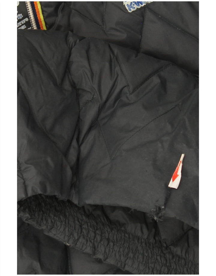K-Way Herren-Jacke mit Kapuze, gepolstert, UK 40, Größe L, Grau, Polyamid