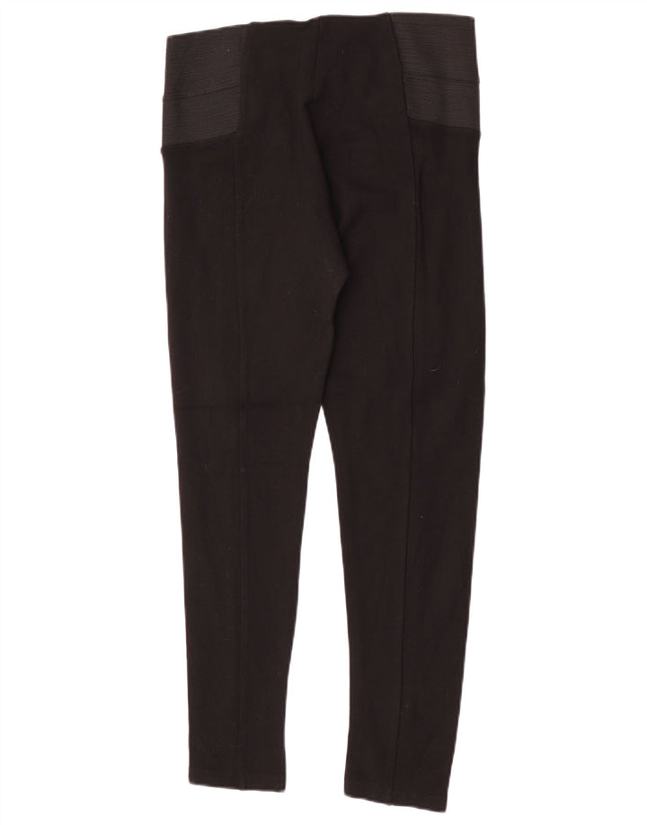 Zara Damen-Leggings, groß, schwarze Farbblock-Viskose