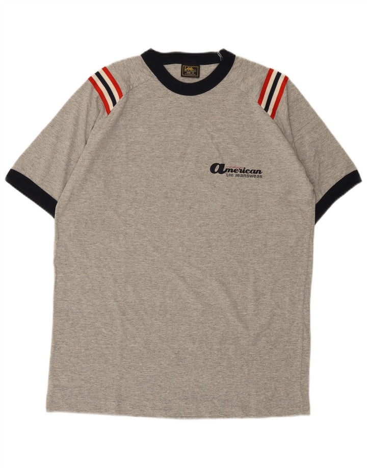 Lee Herren T-Shirt-Oberteil aus mittelgrauer Baumwolle