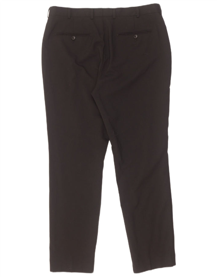 French Connection Herren-Anzughose in schmaler Passform, W36, L31, schwarzes Polyester