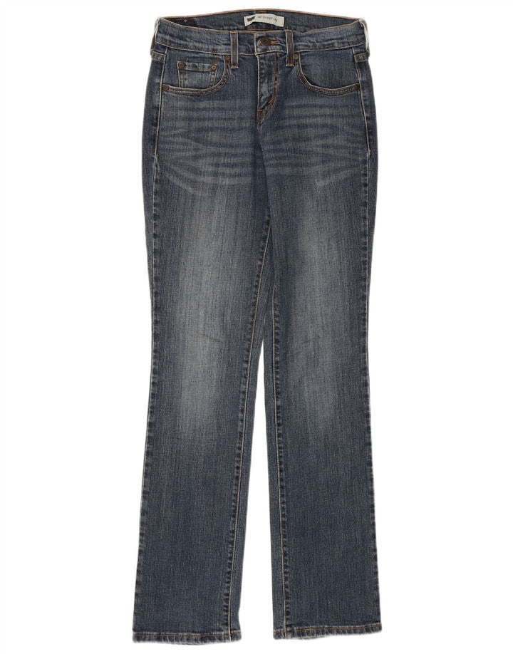 LEVI'S Damen 505 Straight Jeans US 2 XS W25 L31 Blaue Baumwolle
